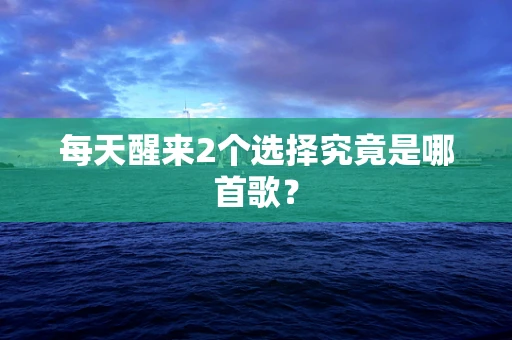 每天醒来2个选择究竟是哪首歌？